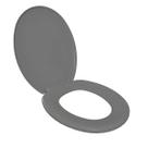 Assento Sanitário Oval Universal Almofadado Cinza Escuro