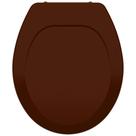 Assento Sanitário Oval Universal Marrom Caramelo Polipropileno Convencional Tupan