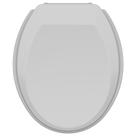 Assento Sanitário Oval Universal Tupan Cinza Tampa de Vaso Convencional em Polipropileno Anatômico Compatível com Deca Celite Icasa Incepa Fiori