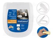 Assento Sanitário Perfecto-Mult BRANCO Almofadado Retangular-METASUL