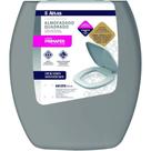 Assento Sanitário Plástico Almofadado Quadrado, Cor Cinza, Linha Primafer, Atlas. Assento Sanitário Plástico Almofadado Quadrado, Cor Cinza, Linha Primafer, Atlas.