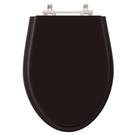 Assento Sanitário Poliéster Absolute Preto para vaso Ideal Standard