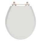 Assento Sanitario Poliester Carina Silver (Cinza Claro) para Vaso Ideal Standard