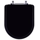 Assento Sanitário Poliéster Carrara Ébano Fosco (Preto) Para Vaso Deca