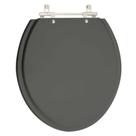 Assento Sanitário Poliéster Convencional Oval Cinza Quartzo Para Vaso Ideal Standart