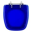 Assento Sanitário Poliéster Fit Azul Transparente para vaso Celite