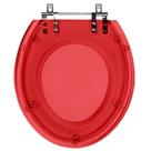 Assento Sanitário Poliéster Flamingo Vermelho Transparente para vaso Incepa