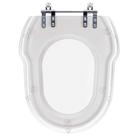 Assento Sanitário Poliéster Hampton Cristal para vaso Incepa