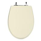 Assento Sanitário Poliéster Para Louça Absolute (Ideal Standard) Aço (Reb. Oculto) Biscuit