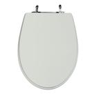 Assento Sanitário Poliéster Para Louça Absolute (Ideal Standard) Aço (Reb. Oculto) Sterling Silver