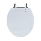 Assento Sanitário Poliéster para Louça Azálea/Standard/Carina/Flamingo/Fiore/Sabará Aço (Reb. Aparen) Sedile Branco