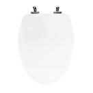 Assento Sanitário Poliéster Para Louça Loggica (Docol) Super Luxo Cromado (Reb. Oculto) Branco