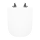 Assento Sanitário Poliéster Para Louça Piano (Deca) Slow Close Cromado (Reb. Oculto) Branco