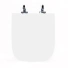 Assento Sanitário Poliéster Para Louça Polo (Deca) Super Luxo Cromado (Reb. Oculto) Branco
