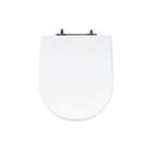 Assento Sanitário Poliéster para Louça Riviera/Smart (Celite) Aço Cromado (Reb. Oculto) Branco