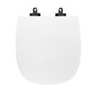 Assento Sanitário Poliéster Para Louça Sabatini (Icasa) Slow Close Cromado (Reb. Oculto) Branco Assento Sanitário Poliéster Para Louça Sabatini (Icasa) Slow Close Cromado (Reb. Oculto) Branco