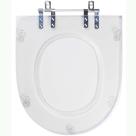 Assento Sanitário Poliéster Riviera Cristal para vaso Celite