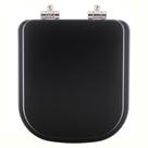 Assento Sanitário Poliester Soft Close Debba Onix (Preto Fosco) para vaso Roca