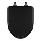 Assento Sanitário Poliester Soft Close Gunna Preto para vaso Eternit