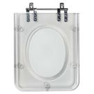 Assento Sanitário Poliéster Square Cristal para vaso Incepa