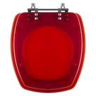 Assento Sanitário Poliéster Thema Vermelho Transparente para vaso Incepa Assento Sanitário Poliéster Thema Vermelho Transparente para vaso Incepa