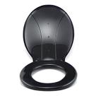 Assento Sanitário Preto C/ Encaixe Universal Tampa Vaso Sanitário Plástico