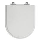 Assento Sanitário Riviera Cinza Prata (Claro) Tampa para Vaso Celite Madeira Laqueada - SB