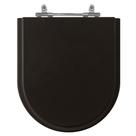 Assento Sanitário Riviera Preto Tampa para Vaso Celite de Madeira Laqueada - SB