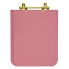 Assento Sanitário Square Wild Rose (Rosa) para vaso Incepa com Ferragem Dourada