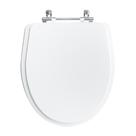 Assento Sanitário Tampa de Vaso Branco MDF Laqueado Laura para bacia Roca Assento Sanitário Tampa de Vaso Branco MDF Laqueado Laura para bacia Roca