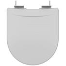 Assento Sanitário Tampa de Vaso Incepa Calypso Convencional Cinza Polipropileno Anatômico Resistente Fácil Limpeza Fixadores Ajustáveis