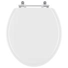Assento Sanitário Tampa de Vaso Madeira MDF Laqueado Convencional Oval Universal 6lpf