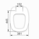 Assento sanitario tampa vaso modelo monte carlo biscuit mdf