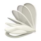 Assento Sanitário Tupan Fiori Flox Creme Soft Close Anatômico Polipropileno Compatível com Deca Vogue Plus Celite Life Lorenzetti Square