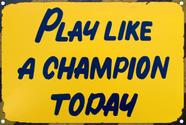 Assine Artlaza Play Like a Champion Today Metal 30x40cm Amarelo