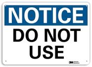 Assine o SmartSign Aviso - Não use” Alumínio refletivo 3M de 10 x 14 cm