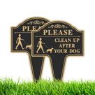 Assine T&R Please Clean Up After Your Dog, pacote com 2 unidades de 14 x 10 polegadas