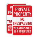 Assine T&R Private Property Proibida Invasão de Alumínio 18 x 12 polegadas (pacote com 2) Assine T&R Private Property Proibida Invasão de Alumínio 18 x 12 polegadas (pacote com 2)