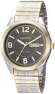 Assista à pulseira masculina Armitron 20/4591BKTT Day/Date em dois tons