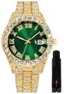 Assista HUNRUY Hip Hop Iced-Out Bling Diamond Luxury para homens