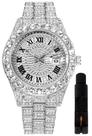 Assista HUNRUY Hip Hop Iced-Out Bling Diamond Luxury para homens