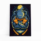 Astronauta Azul Desenho Lua Universo Quadro Canvas 60x40cm Astronauta Azul Desenho Lua Universo Quadro Canvas 60x40cm
