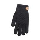 Atacado forrado de lã moda quente cabo preto malha luvas de tela de toque de inverno Atacado forrado de lã moda quente cabo preto malha luvas de tela de toque de inverno