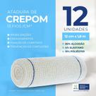 Atadura Crepom Faixa Bandagem Elástica 12cmx1.8m Kit 12 Un