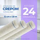 Atadura Crepom Faixa Bandagem Elástica 12cmx1.8m Kit 24 Un