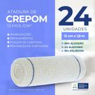 Atadura Crepom Faixa Bandagem Elástica 12cmx1.8m Kit 24 Un