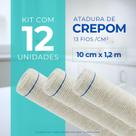 Atadura Ortopédica de Crepom Faixa Bandagem Elástica 10cmx1.2m Kit 12 Unidades