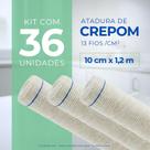 Atadura Ortopédica de Crepom Faixa Bandagem Elástica 10cmx1.2m Kit 36 Unidades