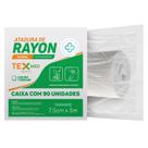 Atadura Rayon Estéril Bandagem Texmed 7,5cmx5m Kit 90 Unid