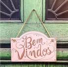 Atcus Placa Bem Vindo Branca Pl039 Atcus Placa Bem Vindo Branca Pl039